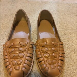 Nisolo Huarache Woven Leather Loafers in Tan